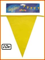 10x Vlaggenlijn geel 10 meter