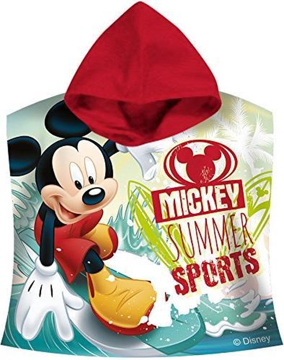 Mickey Mouse Poncho 60x120 Katoen Badlaken