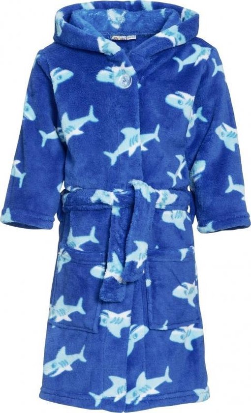 Verniel straal prinses Kinder badjas blauw met haaien 110/116 (5-6 jr) | bol.com