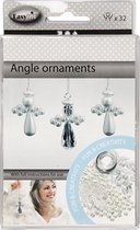 Engel ornament, h: 2,8 cm, 32 stuks