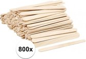 800x houten knutselstokjes 12 cm - Knutselstokjes/ijsstokjes - Houten hobbymaterialen