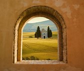 Tuinposter - Toscaans raam doorkijk 7