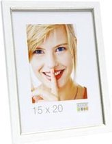 Deknudt Frames fotolijst S46AF1 - witte schilderlook - biesje - 13x18