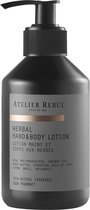 Atelier Rebul Kruidige Hand & Bodylotion 250 ml - 96.89% Natuurlijk - Geschikt voor Alle Huidtypes