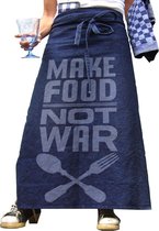 sloof / keukenschort Denim | tekst Make food not war