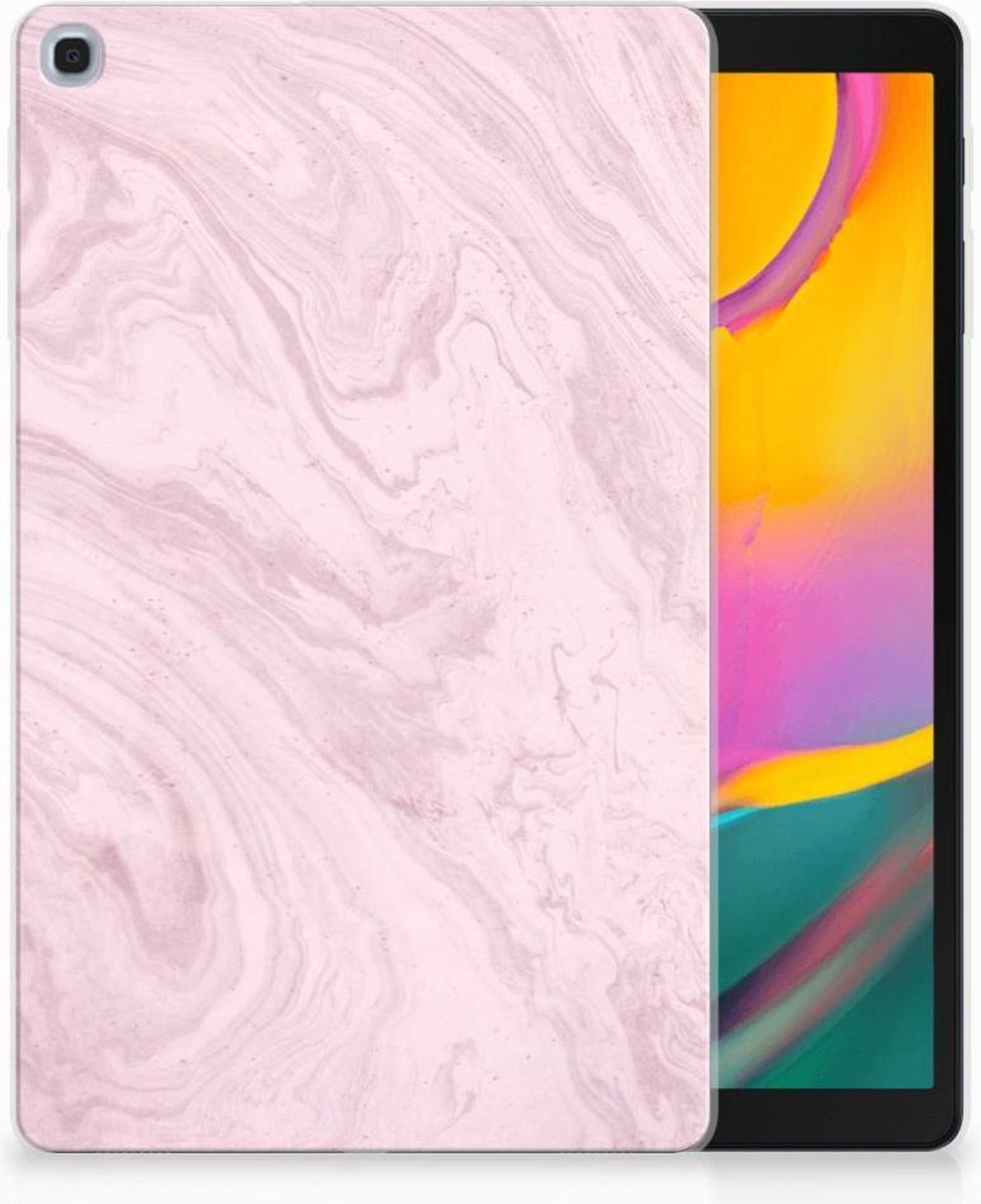 Samsung Galaxy Tab A 10.1 (2019) Tablet Back Cover Marble Pink - Origineel Cadeau Vriendin