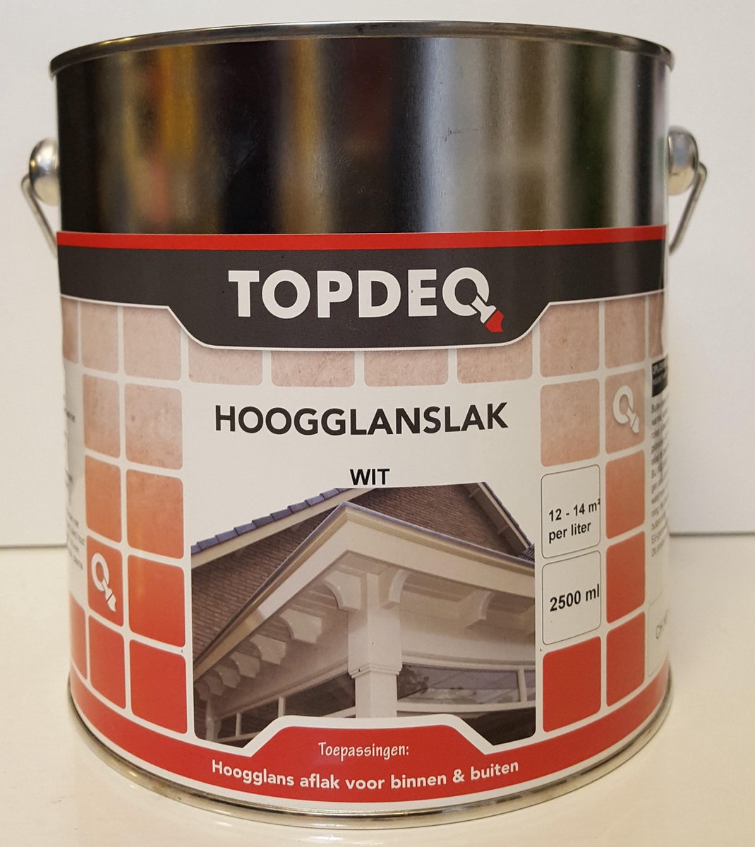 Topdeq Hoogglansverf - Verf - Hoogglans - Wit - 2,5L