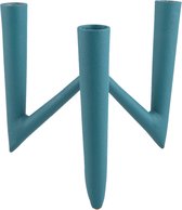 Candle holder Nimble triplicate alu blue