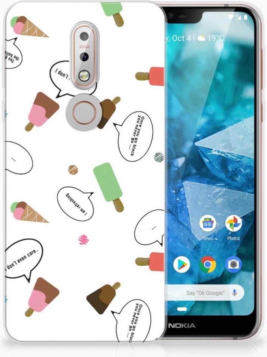 Nokia 7.1 Siliconen Case IJsjes