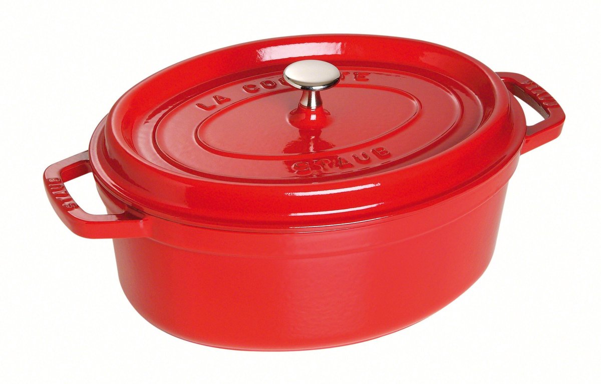 Staub Braadpan Ovaal Cocotte Kers - ø 27 cm / 3.2 liter