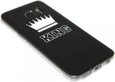 Zilver King hoesje Geschikt voor Samsung Galaxy S7 Edge