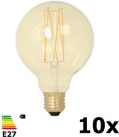 10 Stuks Vintage LED Lamp 240V 4W 320lm E27 GLB95 GOLD 2100K Dimbaar