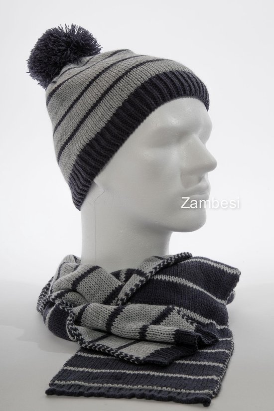 Stoere gebreide winter sjaal voor jongens met strepen . | bol.com