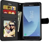 Portmeonnee hoesje met opbergvakjes voor Samsung Galaxy J4 (2018) Zwart