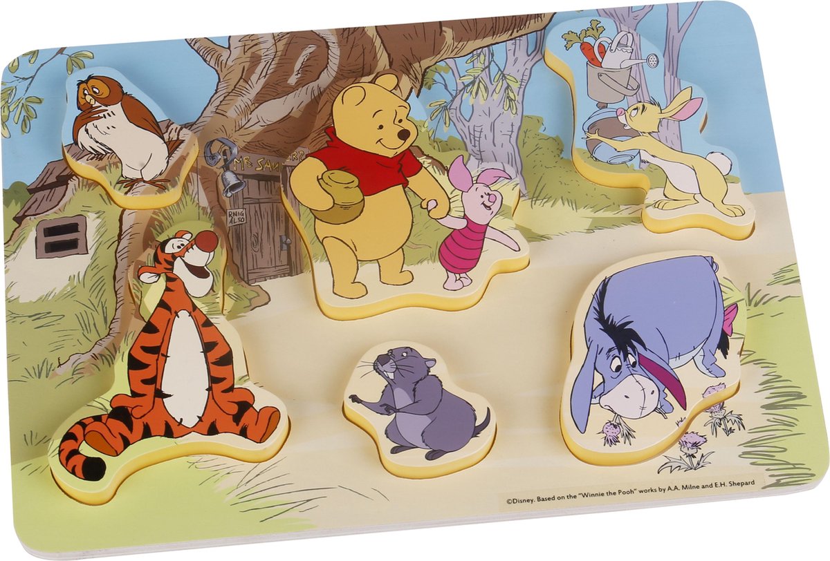 Disney Vormenpuzzel Winnie The Pooh Junior Hout 6 Stukjes