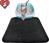 JVDB Kattenbakmat - Vangt kattengrit op - Dubbele laag - Waterproof - Kat - Kattenbakmat - Uitloop mat - Opvang mat - Poes