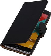 Zwart Effen Booktype Samsung Galaxy A7 2016 Wallet Cover Hoesje