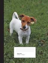 Jack Russell Terrier Puppy Composition Book Wide Ruled