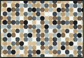 Kleen-Tex Deurmat Wash + Dry Mikado Dots Nature - 50 x 75cm