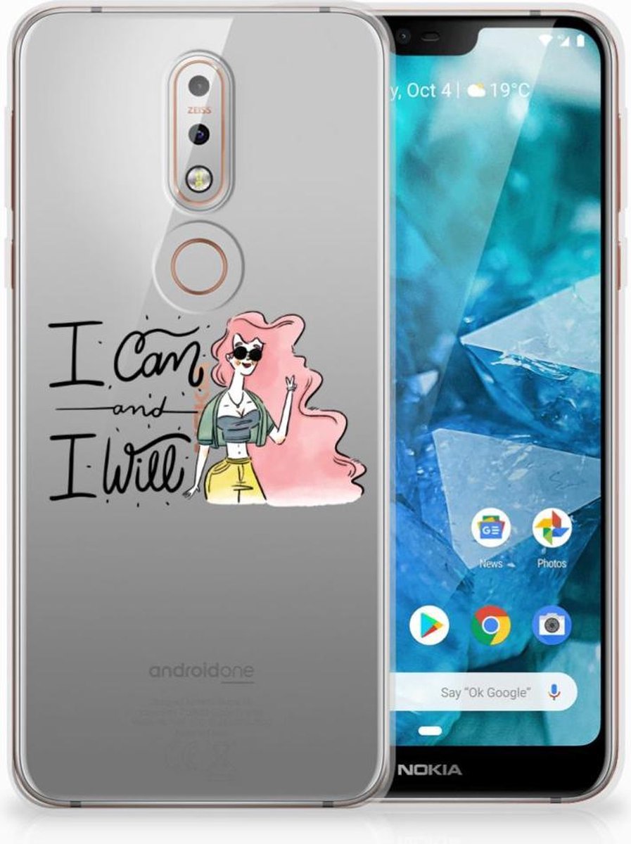 Nokia 7.1 Telefoonhoesje met Naam i Can