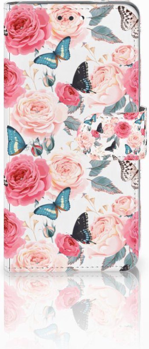 Nokia 3.1 (2018) Hoesje Butterfly Roses