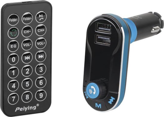 Émetteur FM Peiying avec Bluetooth, AUX, emplacement pour carte SD, USB