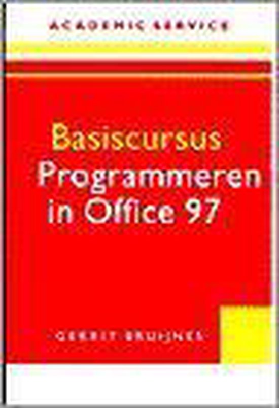 BASISCURSUS PROGRAMMEREN IN OFFICE 97 - cover
