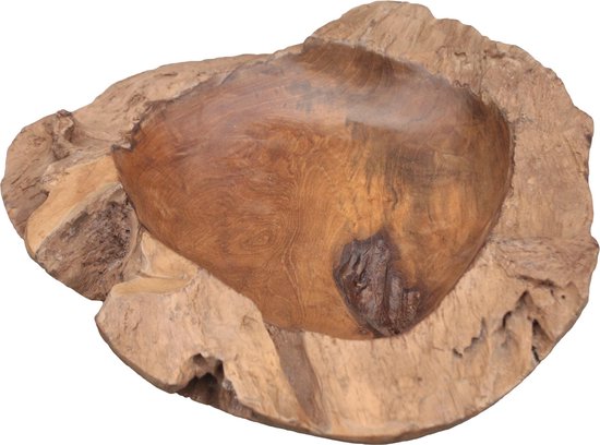 Fruitschaal large - ø40-45 cm - glossy - blank - teak