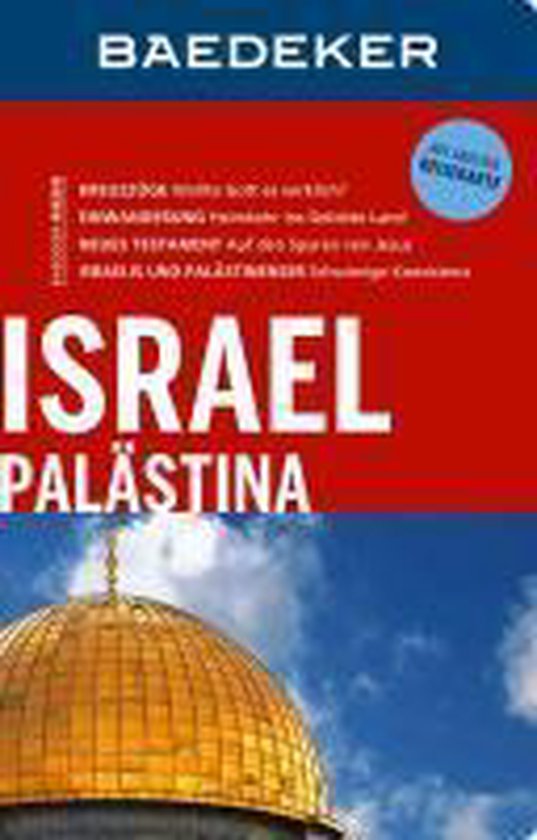 Baedeker reisgids Israël, Palestina met de Gouden Rotskoepel op de voorgrond.