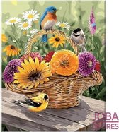 Schilderen op nummer "JobaStores®" Mand met bloemen 40x50cm