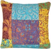 Patch sierkussen - Dounia PS multi - Chenille katoen - 45 X 45cm voor in de bank