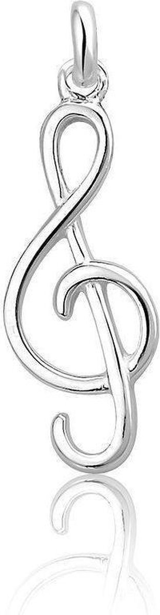 Montebello Hanger Solsleutel - 925 Zilver Gerhodineerd - 10x30mm