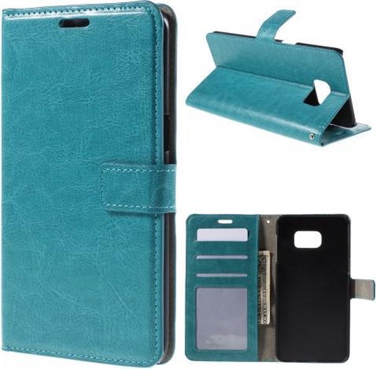 Cyclone wallet case hoesje Geschikt voor: Samsung Galaxy S7 Edge blauw