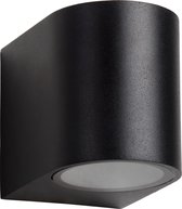Lucide ZORA-LED - Wandspot Buiten - LED Dimb. - GU10 - 1x5W 3000K - IP44 - Zwart