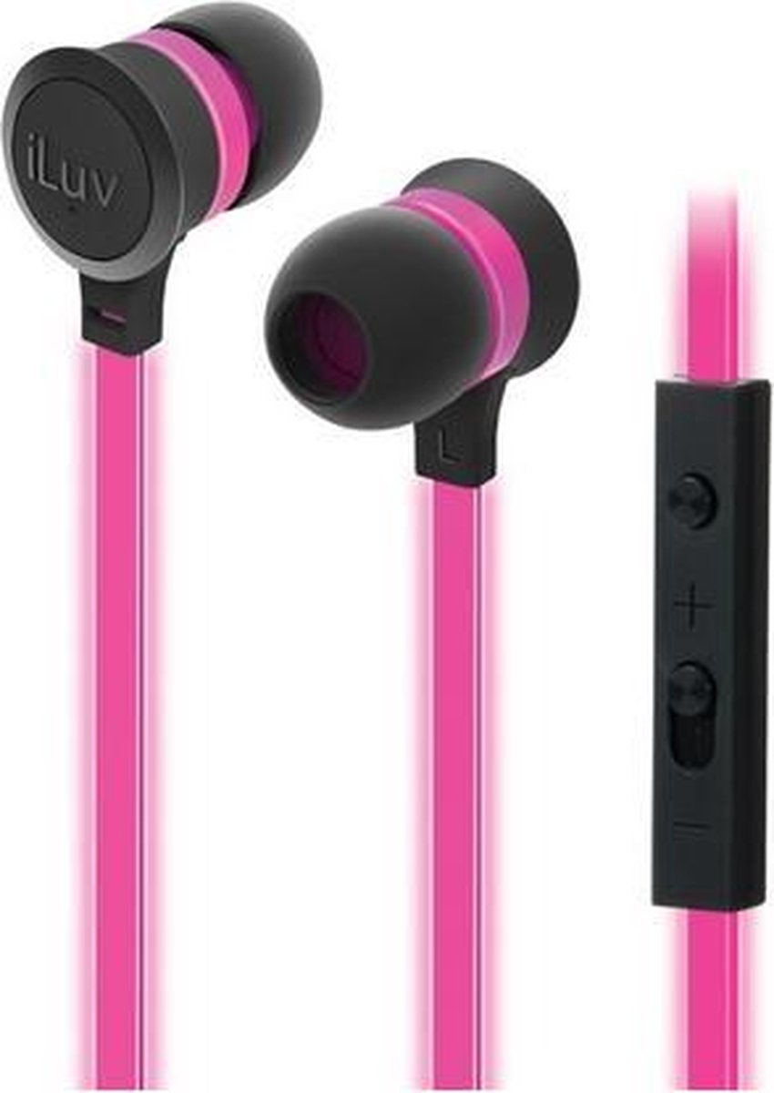 iLuv Neon Glow mobiele hoofdtelefoon Stereofonisch In-ear Roze Bedraad