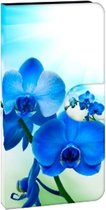 Geschikt voor Samsung Galaxy A3 2017 Boekhoesje Design Orchidee Blauw