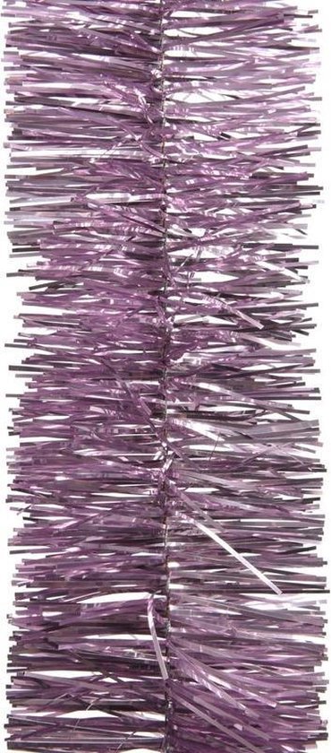Lila paarse kerstversiering folie slinger - 270 cm - kerstslinger | bol.com