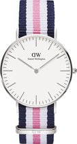 Daniel Wellington Classic Southampton DW00100050 - Horloge - NATO - Blauw/Wit/Roze - Ø 36mm