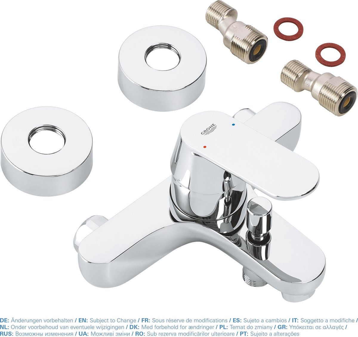 bord Lima terugtrekken GROHE Eurosmart Cosmopolitan Badkraan - 15 cm - chroom -32831000 | bol.com