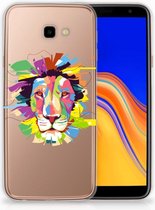 Geschikt voor Samsung Galaxy J4 Plus (2018) TPU Siliconen Hoesje Lion Color