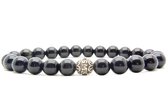Beaddhism - Armband - Black - Gosha - 8 mm - 19 cm