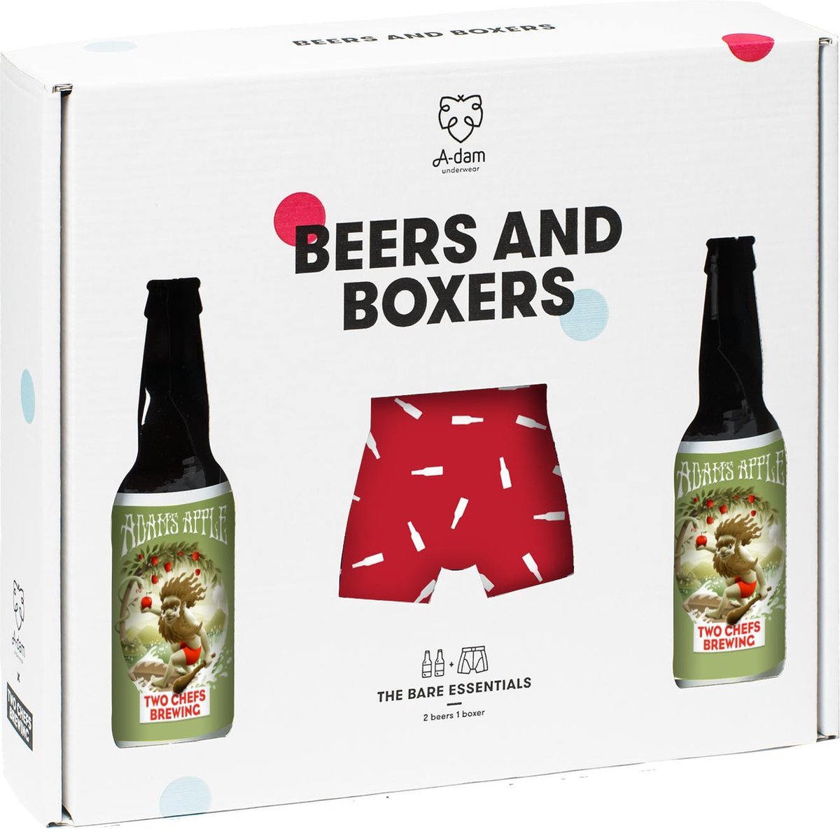 Heren cadeaubox: A-dam boxer rood + bier - Maat S | bol.com