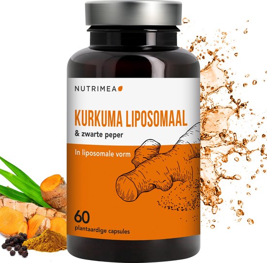 Kurkuma - Liposomaal - zwarte peper - NUTRIMEA - 60 caps | bol