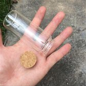 ForDig Glazen Mini Flesjes Met Kurk – Decoratie flesjes – Inhoud 65 ml - Set van 5 Stuks