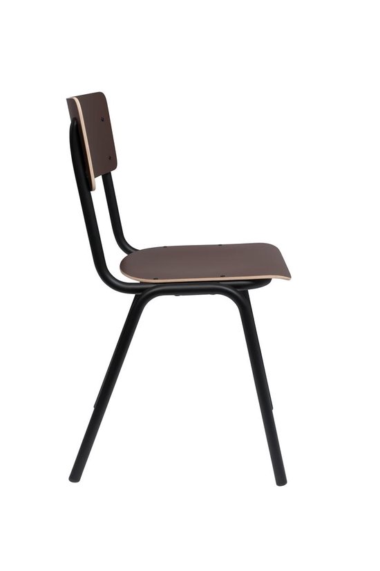 | Zuiver Back To School Matte eetkamerstoel Zuiver Eetkamerstoel Back To School Mat bruin