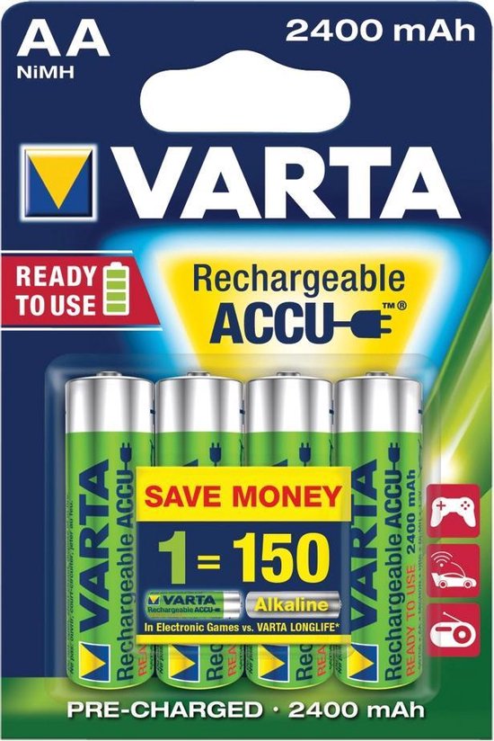 Piles AAA Rechargeable VARTA LR03 AA LR06 Ni-mh Ready2Use Accu