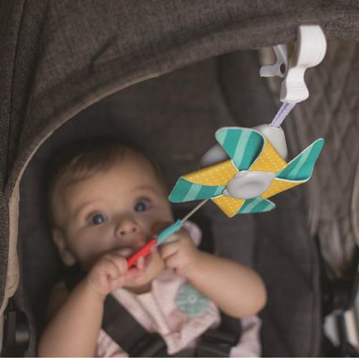 Taf Toys Poussette jouet Moulin à vent avec anneau de serrage - avec clip  de suspension