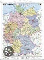 Deutschland, politisch 1 : 1 000 000. Wandkarte Kleinformat mit Metallstäben