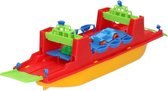 Speelgoed veerpont gekleurd 31 cm - Veerpont plastic schepen/boten - Maritieme speelgoedboten