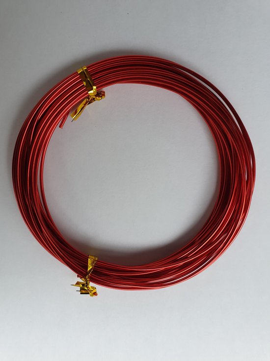 Aluminium draad 1,5 mm 5 Meter – rood / Aluminiumdraad sieraden maken /  Home Deco | bol.com